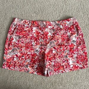 Loft Red/Orange Floral Shorts